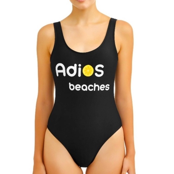 🍊2/$12🍊 ADIOS BEACHES One-Piece Swimsuit, Size L (11-13) - Picture 1 of 6